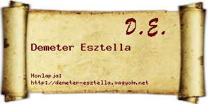 Demeter Esztella névjegykártya